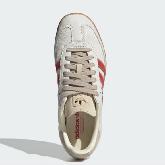 adidas Samba OG Pony Hair Wonder Beige / Cream White / Better Scarlet - Picture 6 of 12